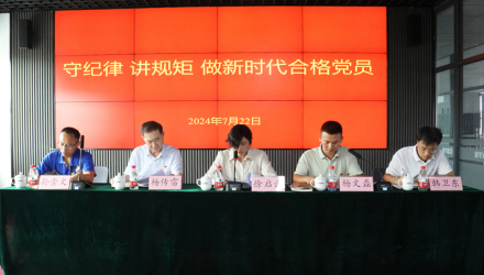 临沂高新区龙湾电子产业社区党委2024年7月份主题党日活动在春光科技集团开展